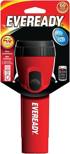 [EVEL25IN] Energizer Battery, Inc. Eveready, Industrial, LED Flashlight, Red, Plastic