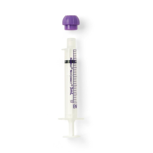 [PNM-S3NC] Avanos Medical, Inc. ENFit Oral Syringe, 3 ml, Purple, Sterile, 200/cs
