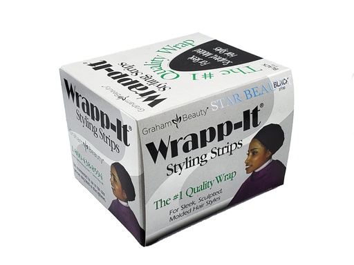[37150] Graham Medical Wrapp-It Styling Strips, Black, 40/bx, 18bx/cs