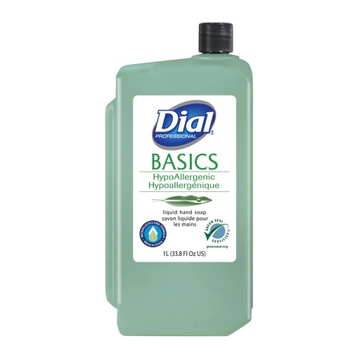[1700033821] Dial Corporation DialPro Basics Hand Soap, Liquid, 1 Liter, 8/cs