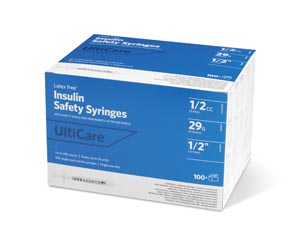 [03259] UltiMed, Inc. Insulin Syringe, Fixed Needle, 1/2cc, 29G x ½", 100/bx