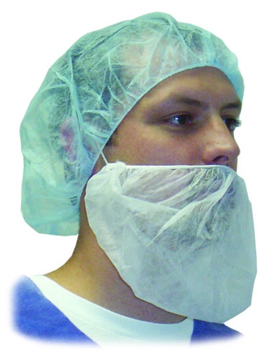 [35-3015] Aspen Surgical Beard Cover, Polypropylene, White, Universal, 500/cs