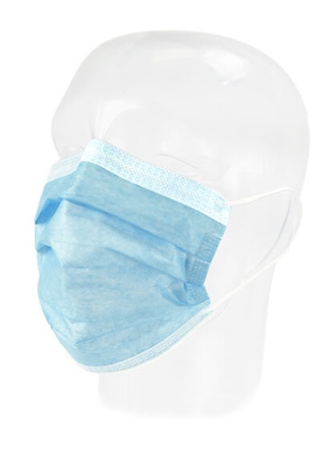 [14400] Aspen Surgical Mask, Procedure, FluidGard 160, Blue, 500/cs