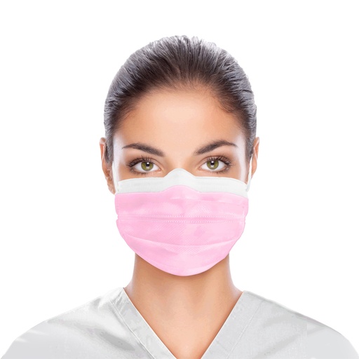 [ULM-6189] Dukal Corporation Flex Mask, Level 1, Ear-Loop, Pink, 50/bx, 20 bx/cs
