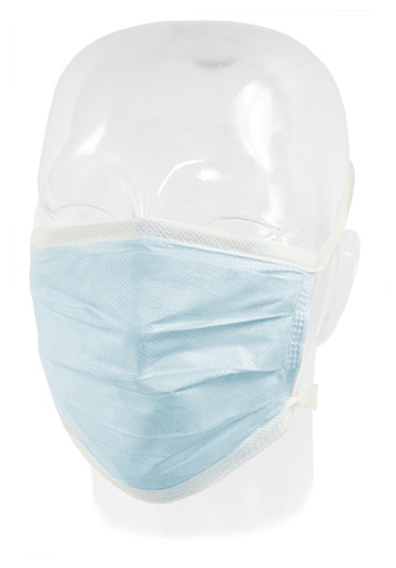 [15250] Aspen Surgical Mask, Surgical, Lite & Cool, Horizontal Tie, Blue, 600/cs