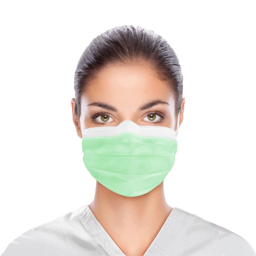 [ULM-6185] Dukal Corporation Flex Mask, Level 1, Ear-Loop, Green, 50/bx, 20 bx/cs