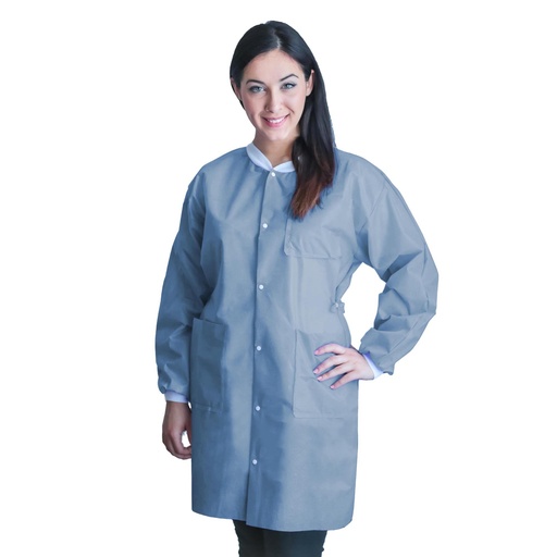 [UGC-6603-XXL] Dukal Corporation FitMe Lab Coats, XX-Large, Ciel Blue, 10/bg