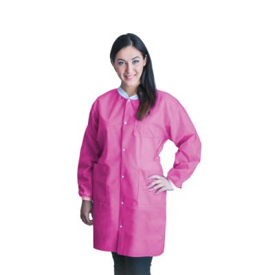 [UGC-6609-S] Dukal Corporation FitMe Lab Coats, Small, Raspberry Pink, 10/bg