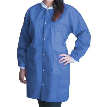 [UGC-6613-XXL] Dukal Corporation FitMe Lab Coats, XX-Large, Medical Blue, 10/bg
