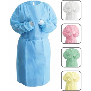 [UGI-6711-S] Dukal Corporation Isolation Gowns, SMS Material, Small, Blue, 10/bg