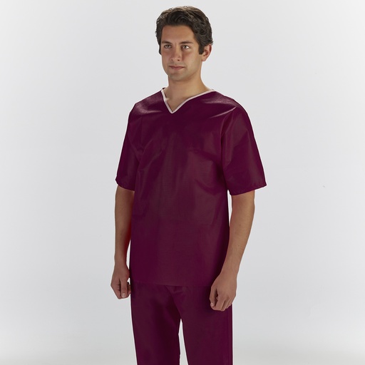 [88488] Graham Medical Scrub Pants, Elastic, 2XL, Maroon, Nonwoven, 30/cs