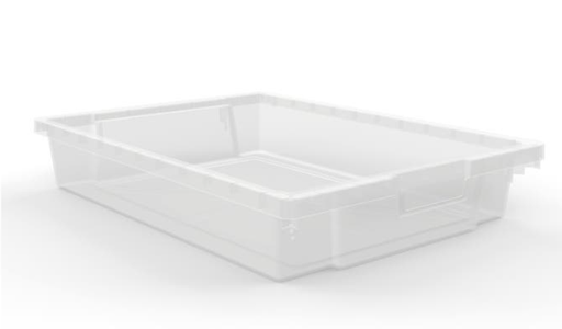 [MBS-BIN-8S-CL] Luxor Small Stackable Clear Bins, 3" Deep, 8-Count