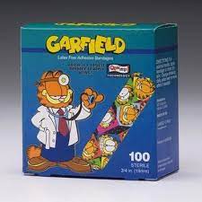 [GAR5293-01] ASO, LLC Garfield Adhesive Bandages, 3/4x3", 100/bx, 12bx/cs
