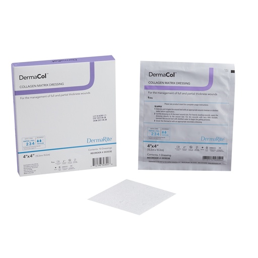 [00303E] DermaRite Industries, LLC Wound Dressing, 4" x 4", 10/bx