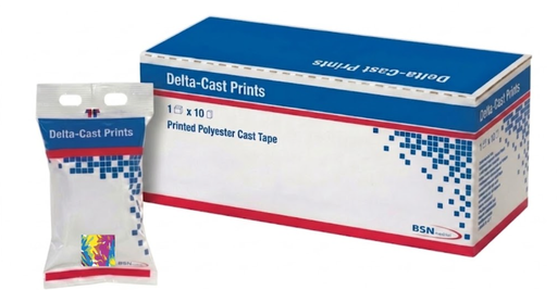 [4073] BSN Medical/Jobst Delta-Cast Prints Cast Tape, 3" x 4 yds, Pastel, 10 rl/bx