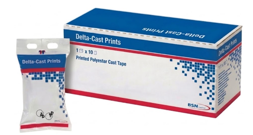 [7227330] BSN Medical/Jobst Delta-Cast Prints Cast Tape, 2" x 4 yds, Football, 10 rl/bx