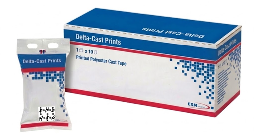 [4113] BSN Medical/Jobst Delta-Cast Prints Cast Tape, 3" x 4 yds, Soccer Balls, 10 rl/bx