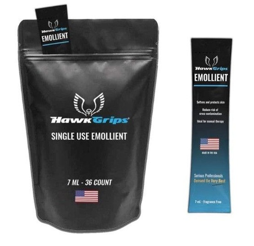 [HGEFF36] HawkGrips Single-Use Emollient, Fragrance Free. 7mL packet, 36/bag