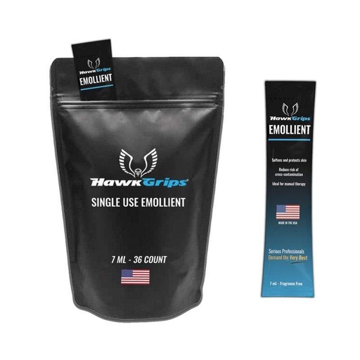 [HGE36] HawkGrips Single-Use Emollient, Vanilla Fragrance. 7mL packet, 36/bag