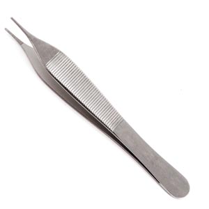 [96-2571] Sklar Instruments Adson Dressing Forceps, 4-3/4", Econo, Sterile, 25/cs