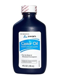 [1000042898] Cumberland Swan/Vi-Jon, Inc. Castor Oil, 4 oz, 12 bx/cs 