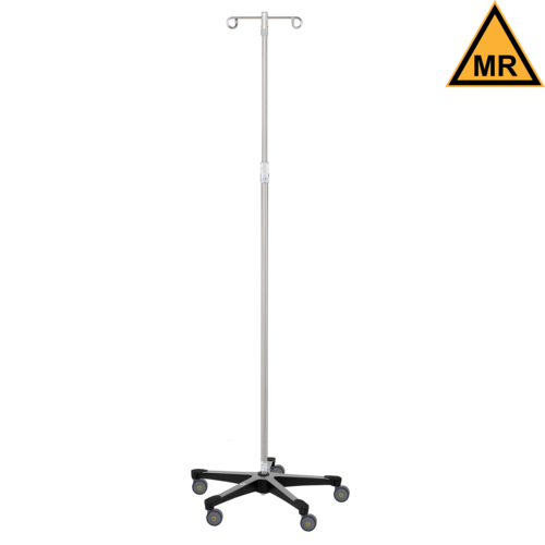 [0537792002] Blickman Industries IV Stand, 2 Hook, 5 Leg Base On Casters MRI Safe
