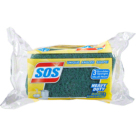 [91029] Clorox Sales Company S.O.S® Heavy Duty Scrubber Sponge, 3 ct, 8/cs