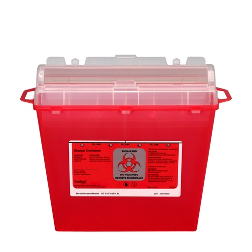 [M943] First Aid Only/Acme United Corporation Sharps Container, 5 qt. 