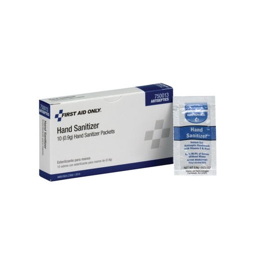 [750013] First Aid Only/Acme United Corporation Hand Sanitizer Packets, 10/bx 