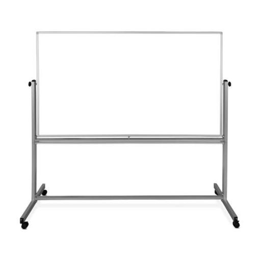[MB7240WW] Luxor Dry Erase Magnetic Mobile White Board, 72x40, Double Sided