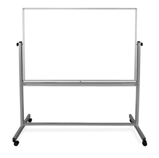 [MB7248WW] Luxor Dry Erase Magnetic Mobile White Board, 72x48, Double Sided