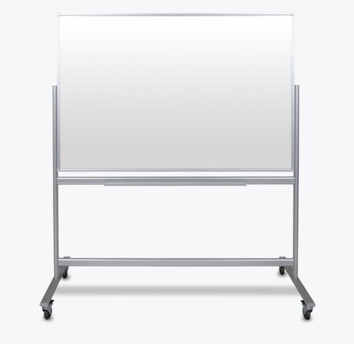 [MMGB6040] Luxor Dry Erase Magnetic Mobile Glass Board, 60x40, Double Sided
