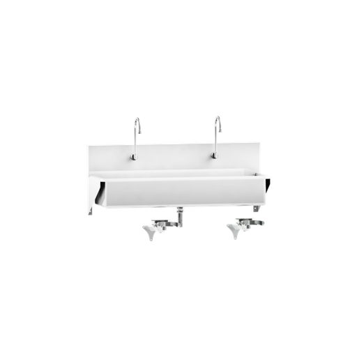 [1317879000] Blickman Industries Windsor Scrub Sink, (2) Place, Knee Action Control