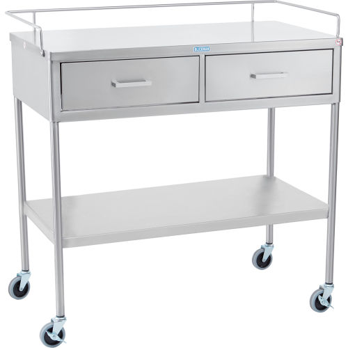 [0317856003] Blickman Industries Crescent Work Table, 36"W x 34"H x 20"D, Shelf