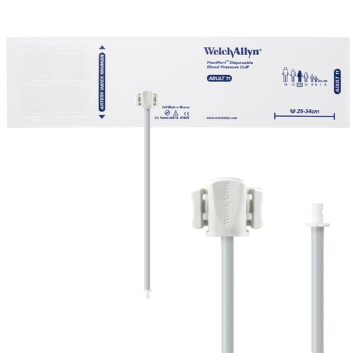 [VINYL-11-1HP] Hillrom BP Cuff, Vinyl, Size 11 Adult, 1-Tube, Disposable, 20/cs