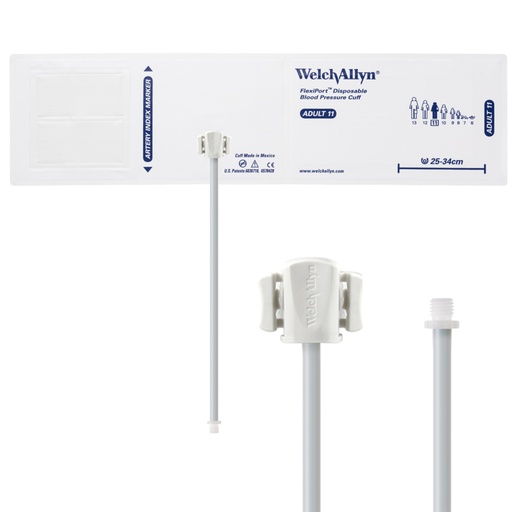 [VINYL-11-1SC] Hillrom BP Cuff, Vinyl, Size 11L Adult Long, 1-Tube, Disposable, 20/cs