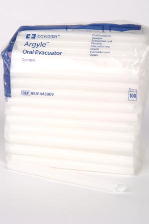 [8881443009-] Cardinal Health Oral Evacuator, Bevel Tip, 100/bg, 5 bg/cs (84 cs/plt)