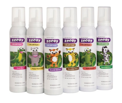 [616001] Young Dental Manufacturing Zooby APF Foam, 1.23%, Turtle Melon®