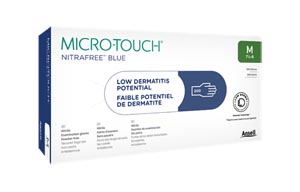[313028090] Ansell Exam Gloves, Large, Blue, Powder-Free, Non-Sterile, 200/bx