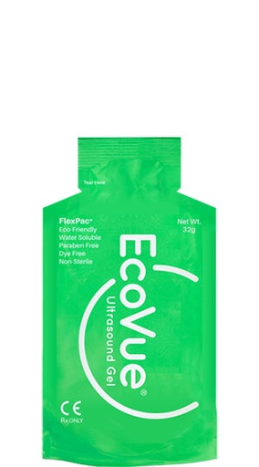[283] HR Pharmaceuticals EcoVue® Ultrasound Gel, 32g FlexPac®, Non-Sterile