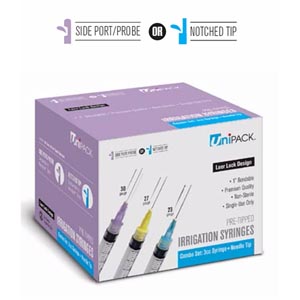 [URN-55103-27] Dukal Corporation Irrigation Syringe Combo, 3cc, 27G Side Port Tip, Blue