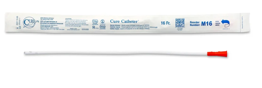 [M16C] Convatec Cure Uncoated Catheter, 16" Coude Tip, 16FR