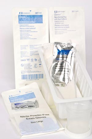 [75030] Cardinal Health Urethral Catheterization Tray, 14FR, Vinyl, Open, PVP Swabs