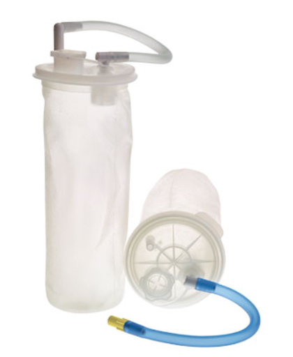 [0L655-01] Amsino International, Inc. 3000cc Receptal® Liner, w/ VAC-GARD® Lid, and 3/8