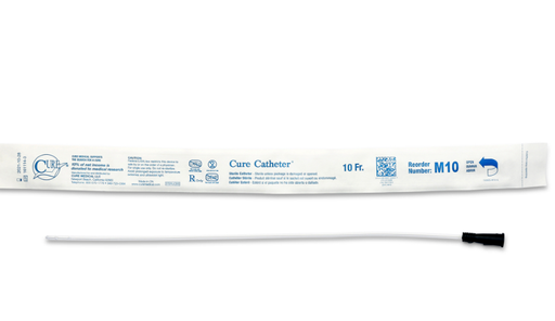 [M10] Convatec Cure Catheter Uncoated, Male 16" Straight Tip, 10FR