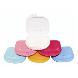 [UDB-7405] Dukal Corporation Retainer Boxes, 3" x 3-1/8" x 1-1/8", Assorted Colors, 12/bg