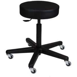 [1041210125] Blickman Industries Pneumatic Exam Stool, Black, (5) Leg, Black Composite Base
