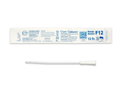 [F12] Convatec Cure Catheter Uncoated, Female 6" Straight Tip, 12FR