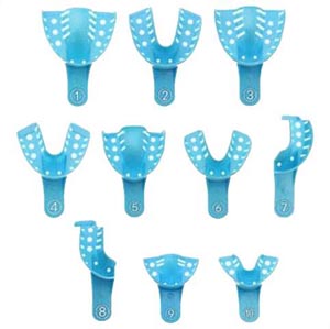 [UTA-7220] Dukal Corporation BLU-TRAY Impression Trays, Perforated, Anterior Lower #10, 12/bg