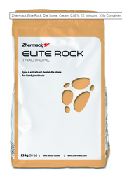 [C410201] Zhermack, Inc Elite Rock, Die Stone, Cream, 0.08%, 12 Minutes, 55lb Container, 1/ea